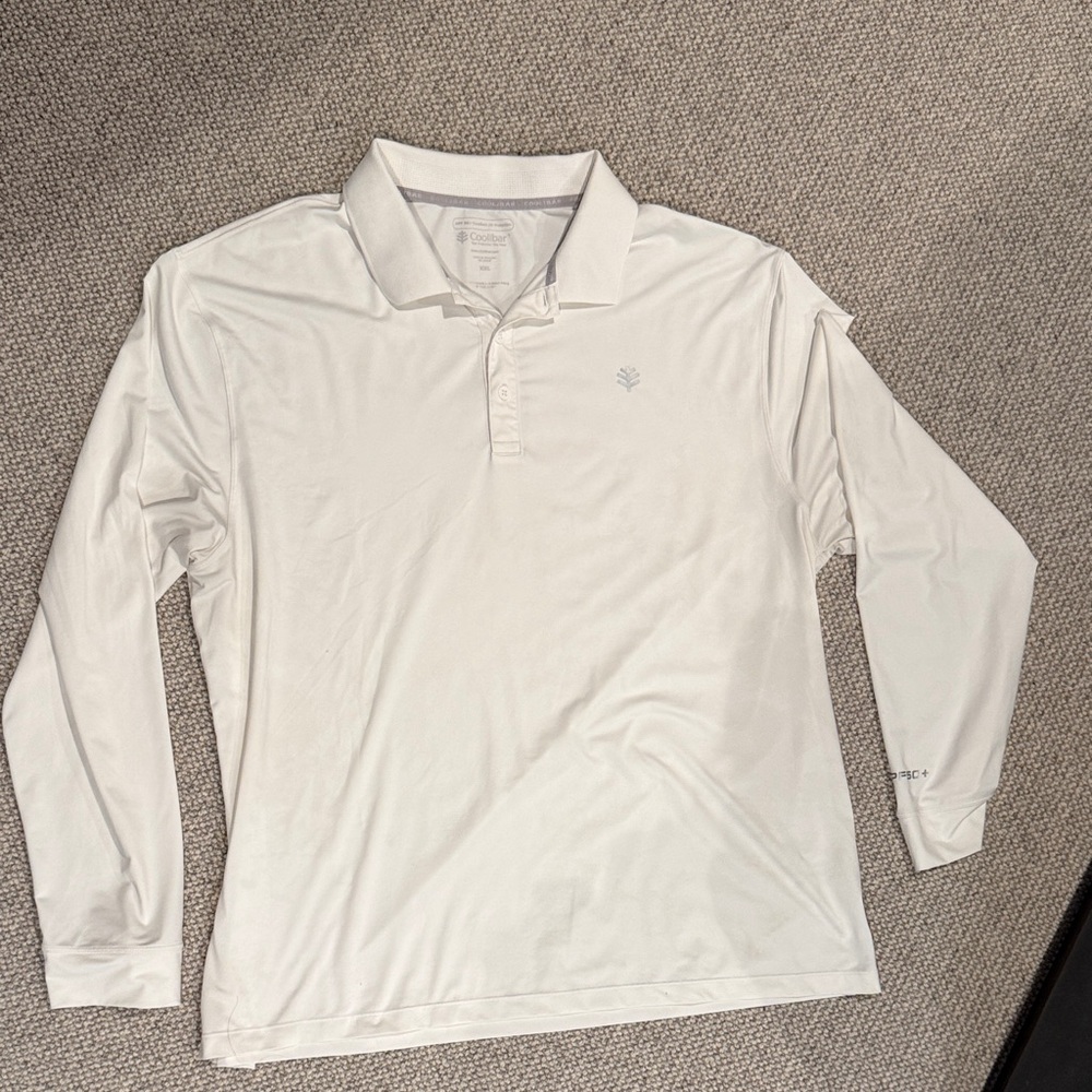 Coolibar Men's Classic White Polo Shirt